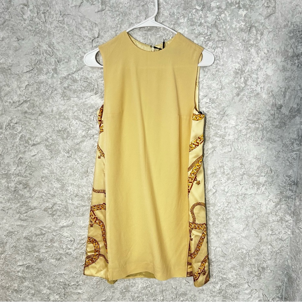 Versace Yellow and Gold Mini Dress